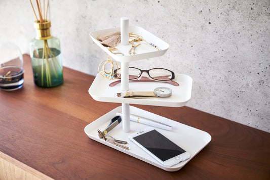 Accessory Organizer Steel Three-Tier Revolving Design
