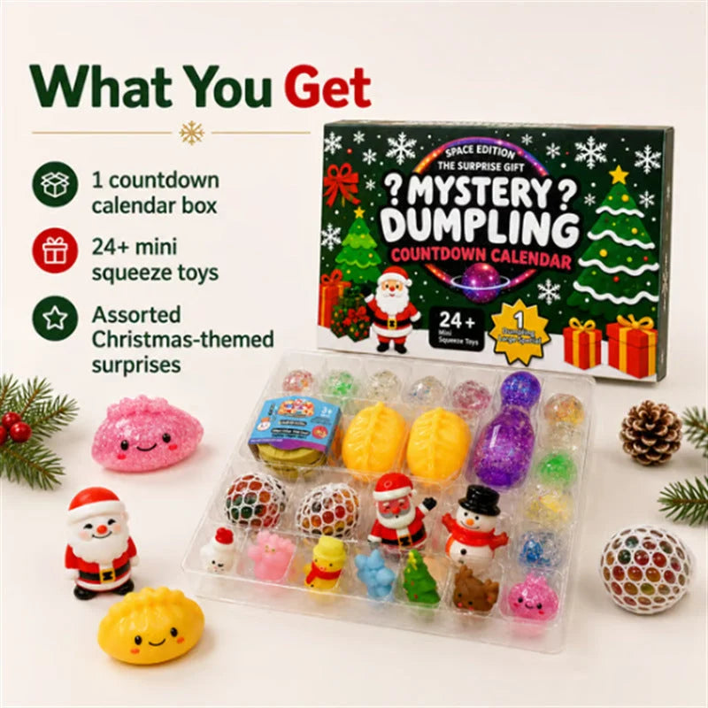 Advent Calendar 24 Surprise Squishy Toys For Christmas