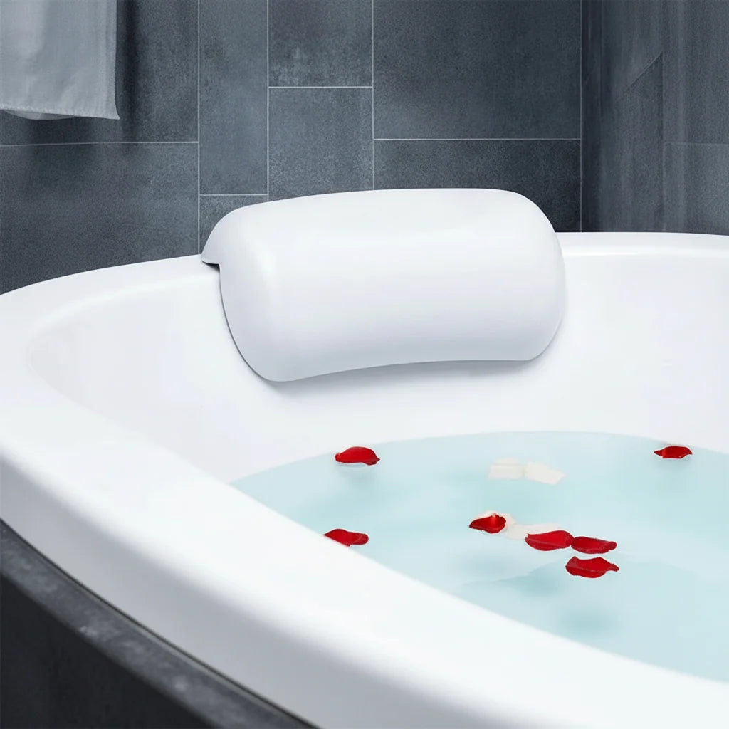 Bath Pillow Contoured Foam Support with Suction Cups