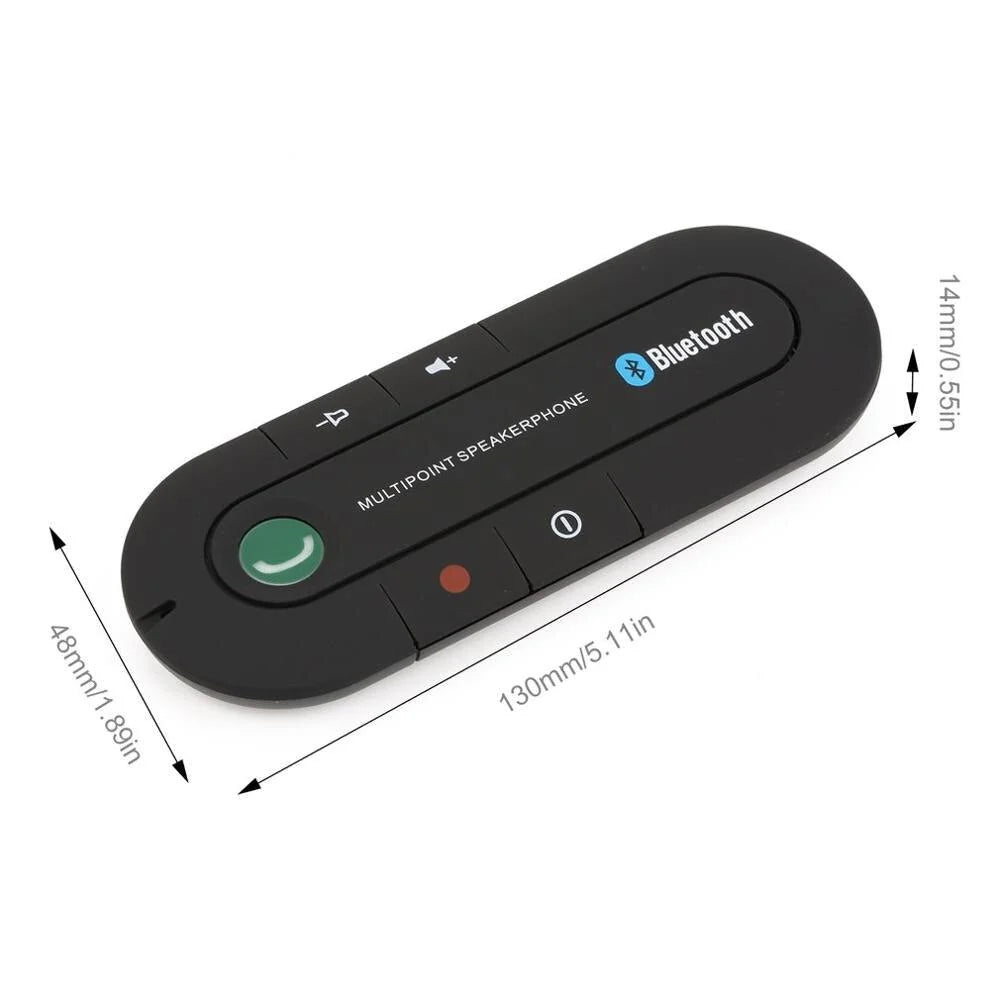 Car Speakerphone Bluetooth Magnetic Visor Mount Noise-Cancelling Mic