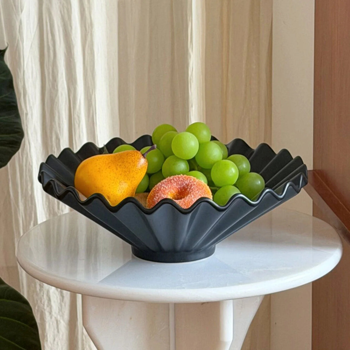 Serving Platter Ceramic Wavy Edge Dishwasher Safe