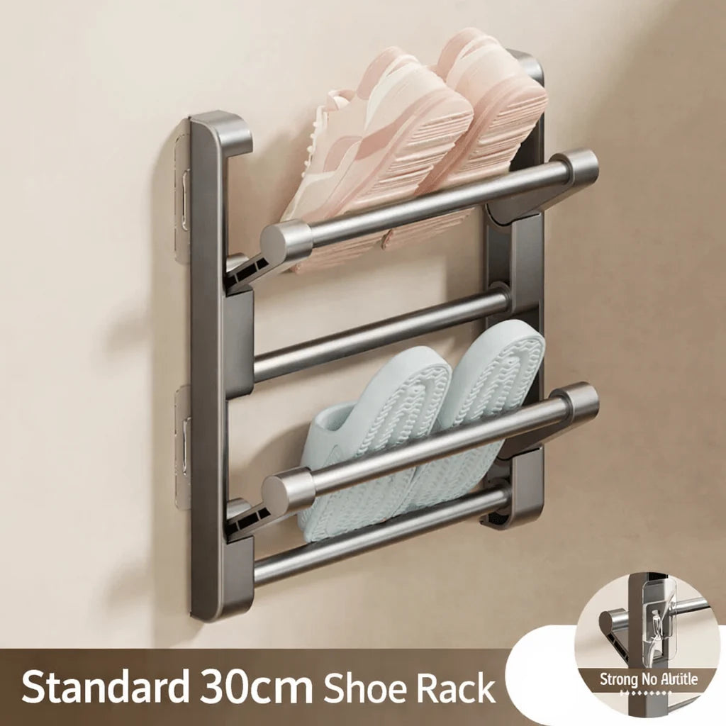 Shoe Rack Wall-Mounted Space-Saving Integrated Drainage