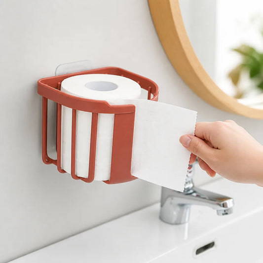 Toilet Paper Holder Hanging Space-Saving Durable PP