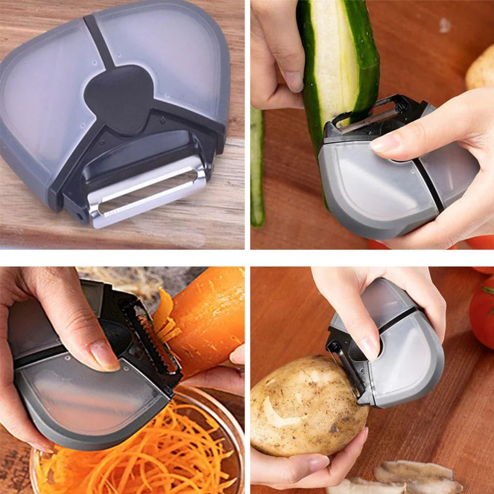 Vegetable Peeler 3-in-1 Stainless Steel Dishwasher-Safe
