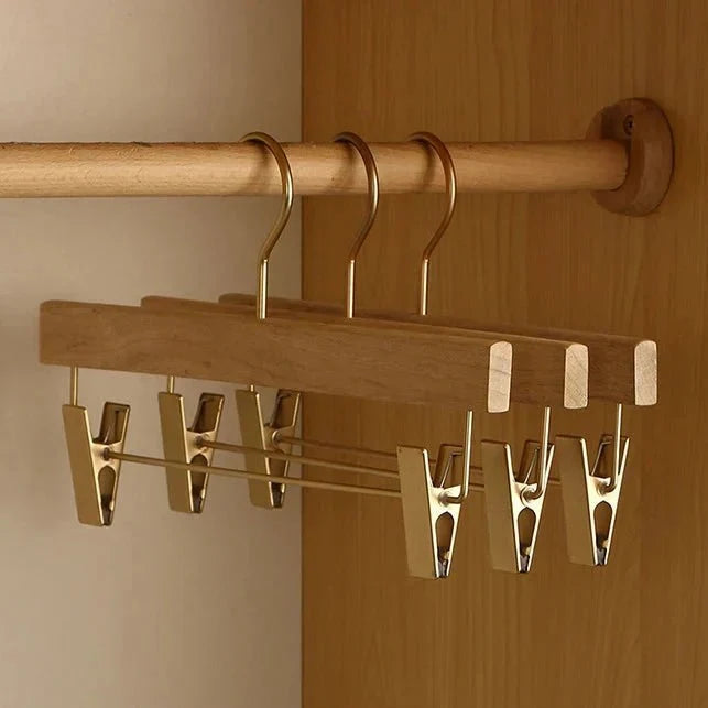 Wooden Clothes Hangers Wide Garment-Supporting Set of 3