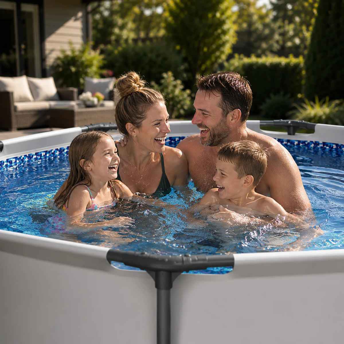Above Ground Pool Set Corrosion-Resistant Steel Frame