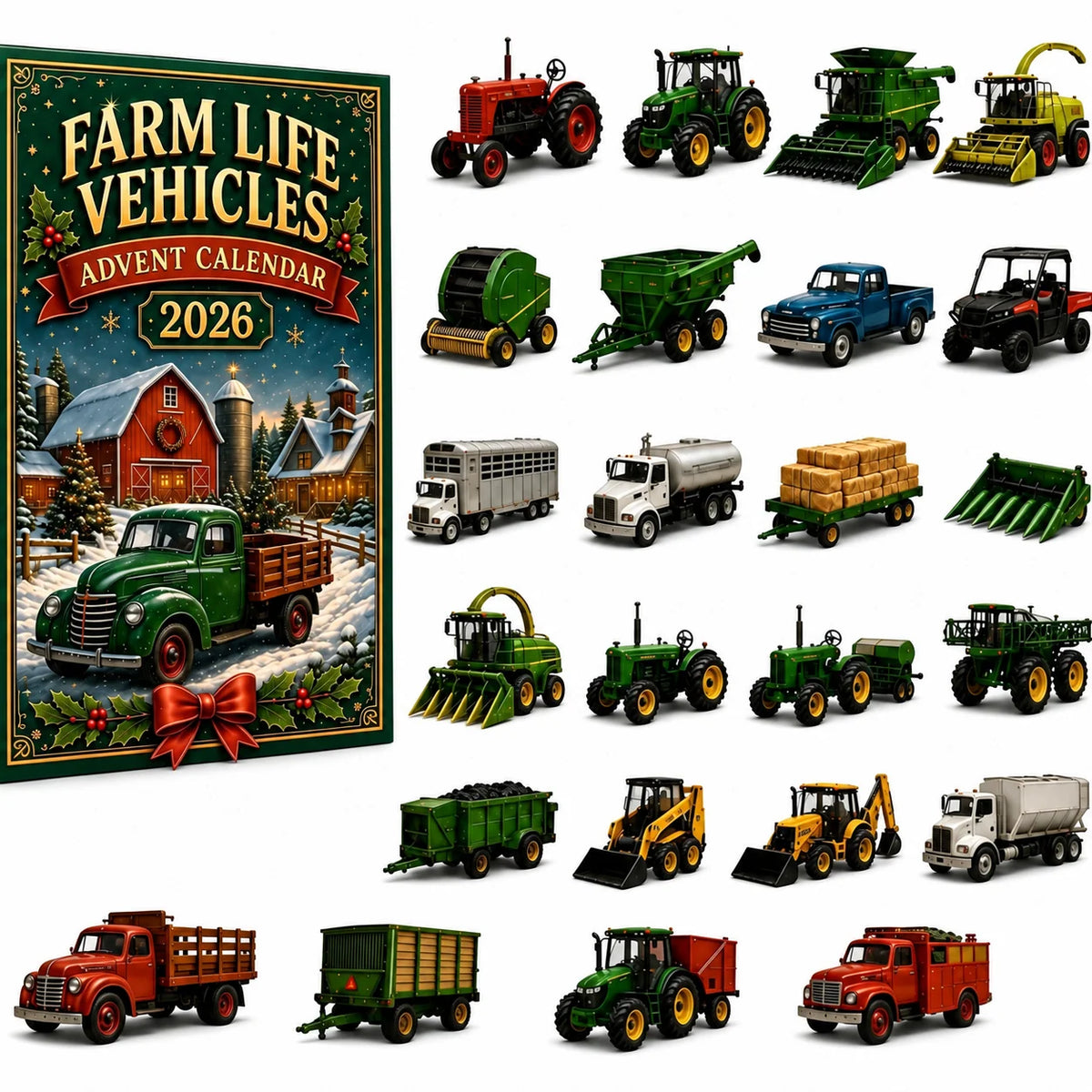 Advent Calendar 24-Day Farm Vehicle Countdown