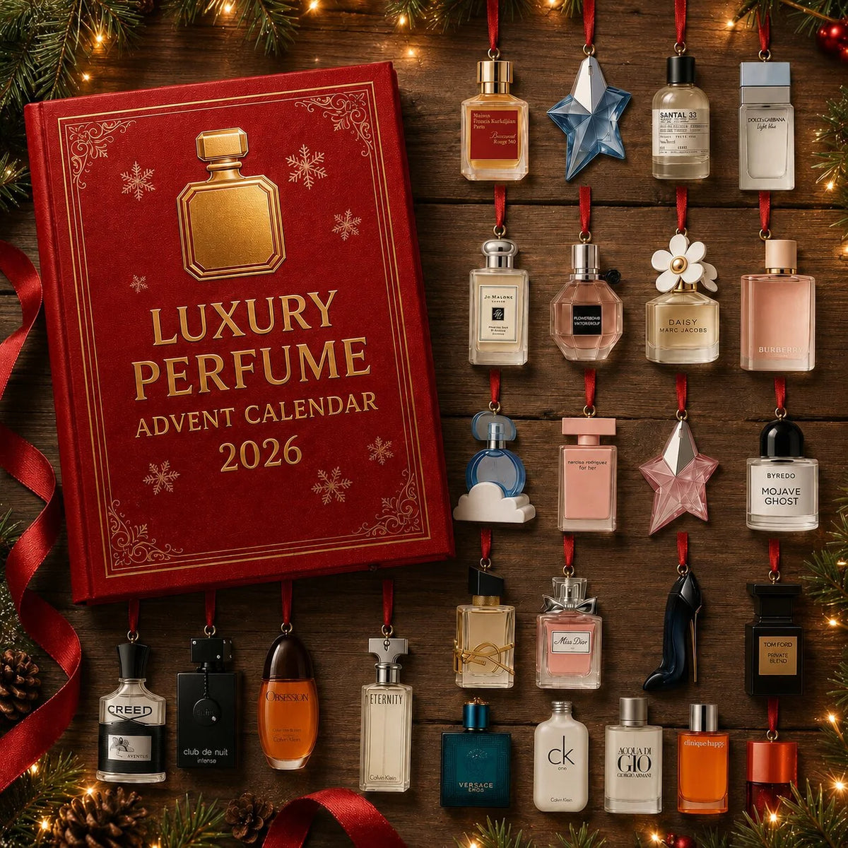 Advent Calendar 24-Day Perfume Bottle Design Countdown