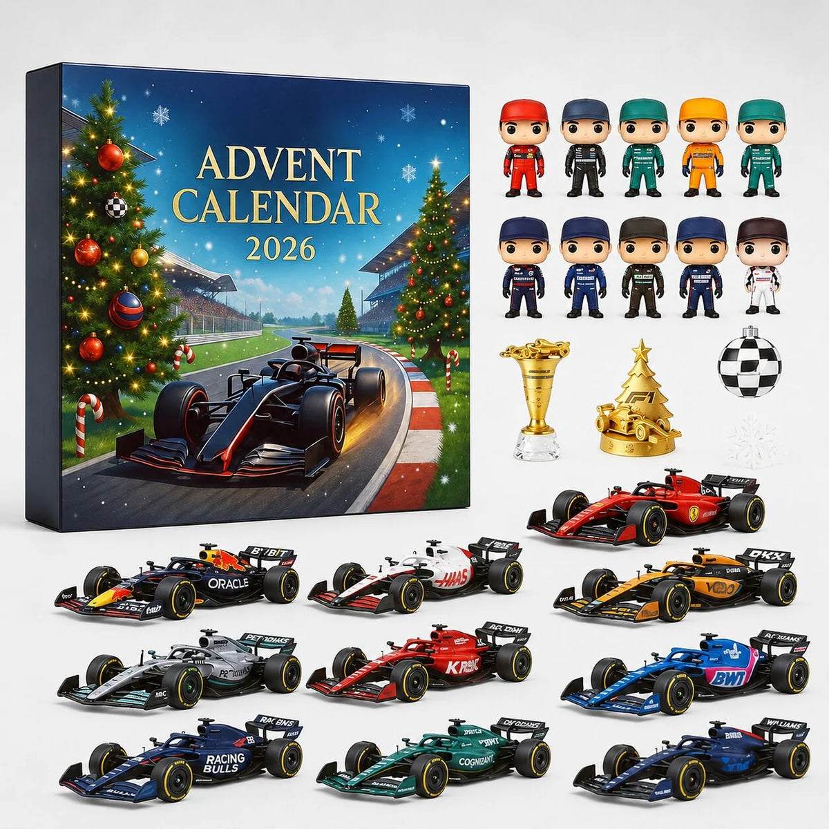 Advent Calendar 24-Day Racing Designs Countdown