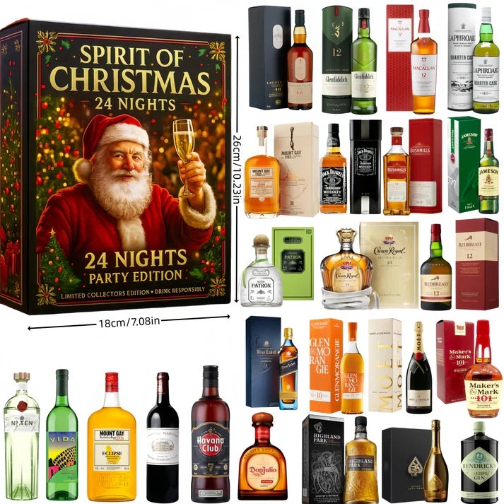Advent Calendar 24 Decorative Mini Bottles Tree Decoration