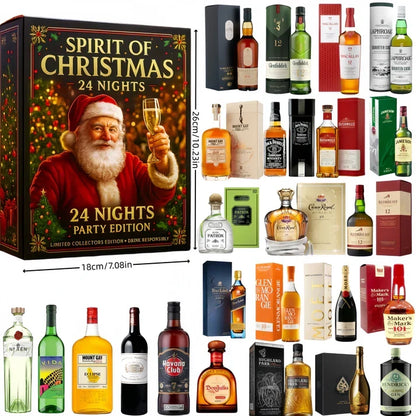 Advent Calendar 24 Decorative Mini Bottles Tree Decoration