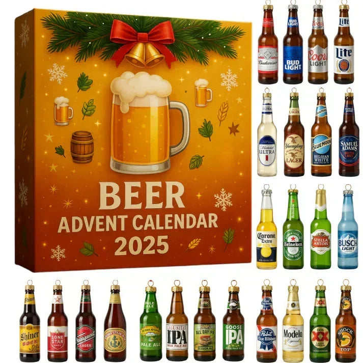 Advent Calendar 24 Decorative Mini Bottles Tree Decoration