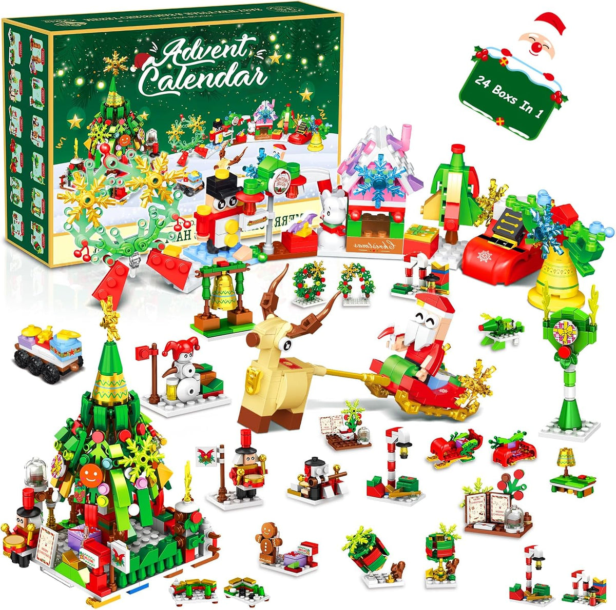 Advent Calendar 24 Mini Building Sets Child-Safe