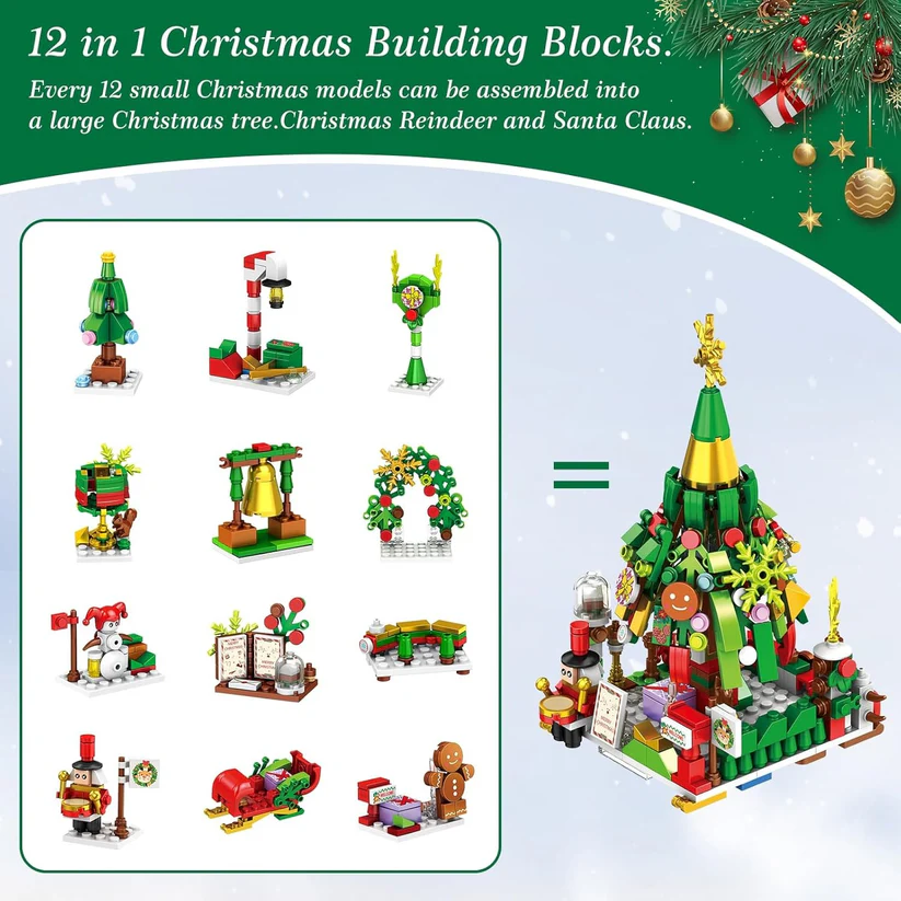 Advent Calendar 24 Mini Building Sets Child-Safe