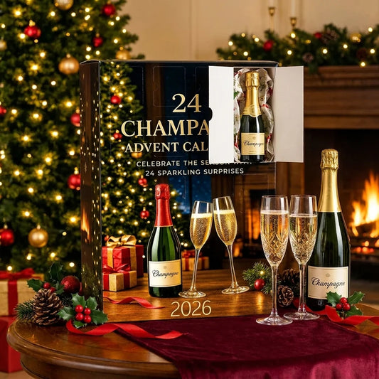 Advent Calendar 24 Numbered Doors With Decorative Miniature Bottles