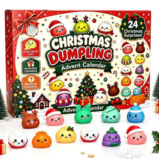 Advent Calendar 24 TPR Squeeze Figures Stress Relief