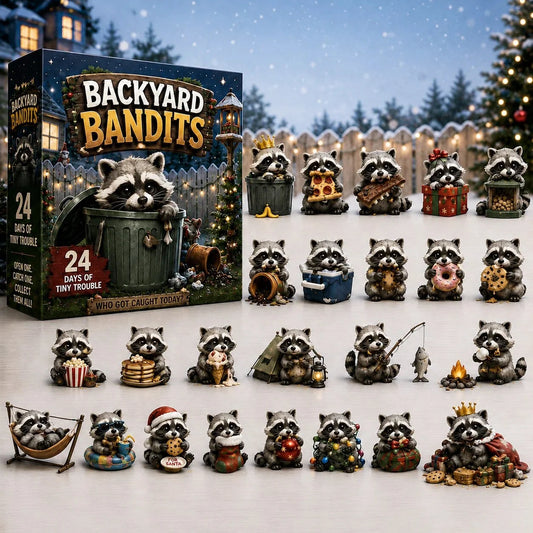 Advent Calendar 24 Unique Raccoon Figures