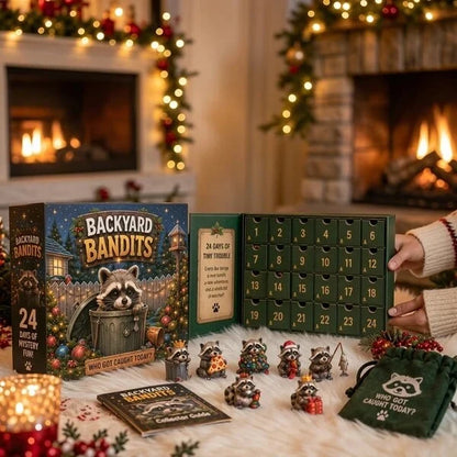 Advent Calendar 24 Unique Raccoon Figures