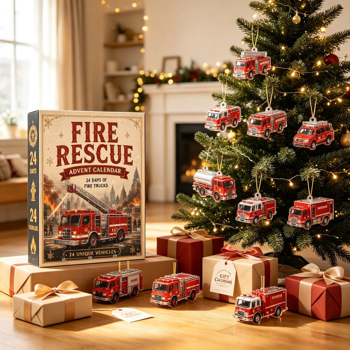 Advent Calendar 24 Vehicle Charms Christmas Countdown