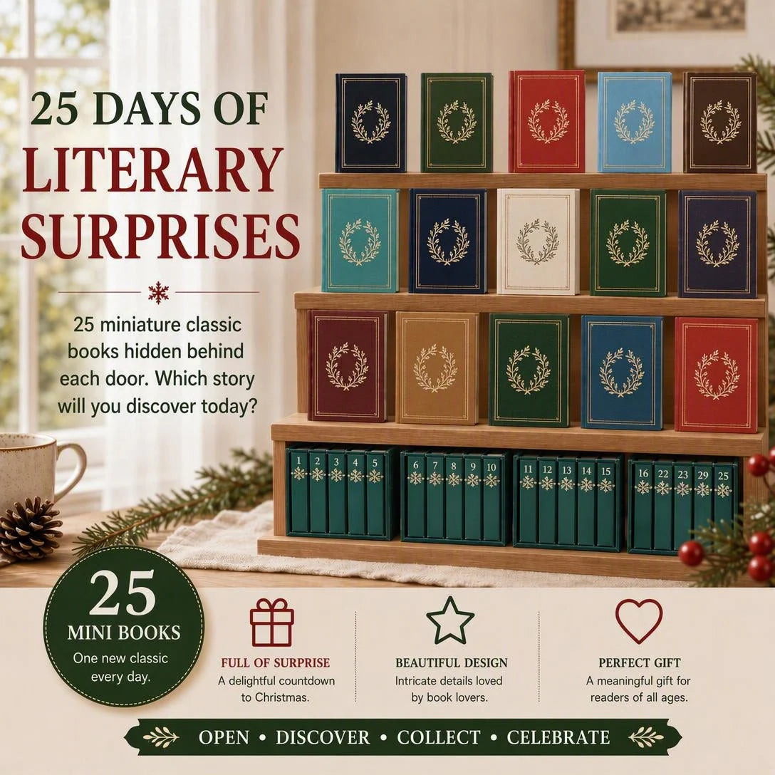 Advent Calendar 25 Mini Books Hanging Christmas Decorations