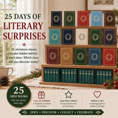 Advent Calendar 25 Mini Books Hanging Christmas Decorations