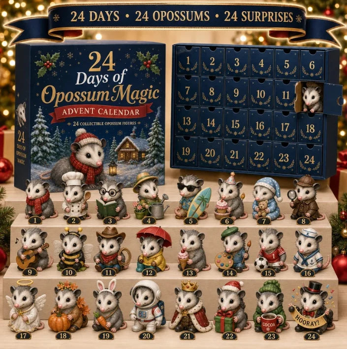 Advent Calendar Acrylic Animal Motif 24-Day Display