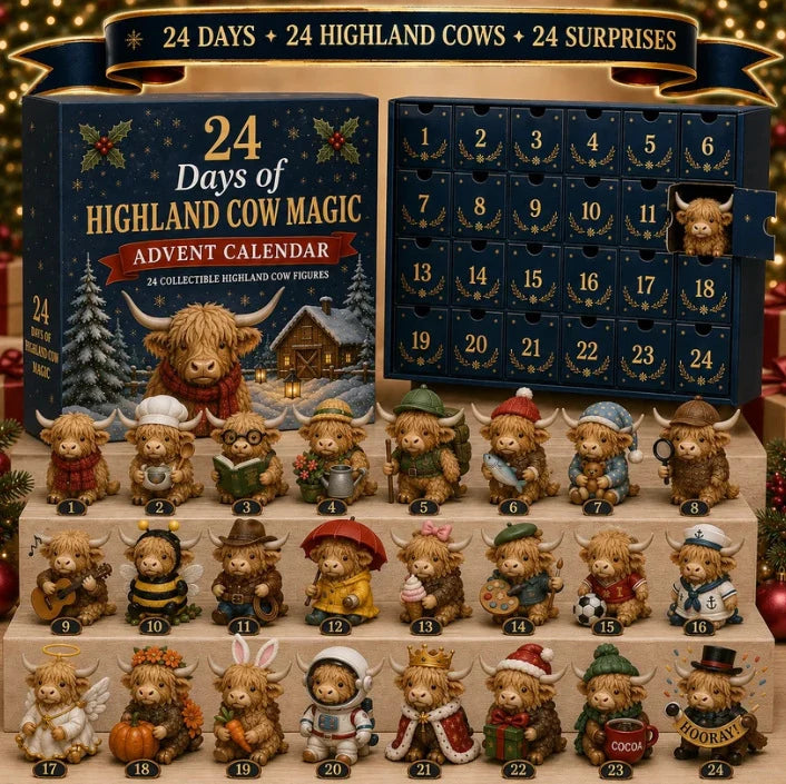 Advent Calendar Acrylic Animal Motif 24-Day Display