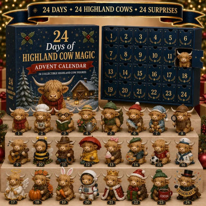 Advent Calendar Acrylic Animal Motif 24-Day Display