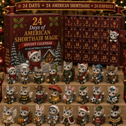 Advent Calendar Acrylic Animal Motif 24-Day Display
