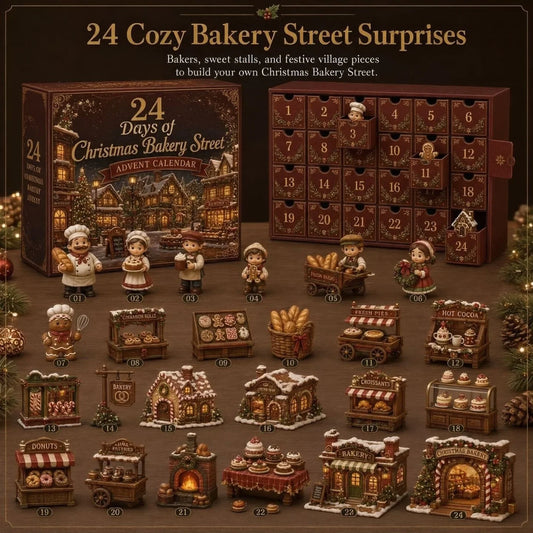 Advent Calendar Acrylic Hanging Christmas Village Decoration