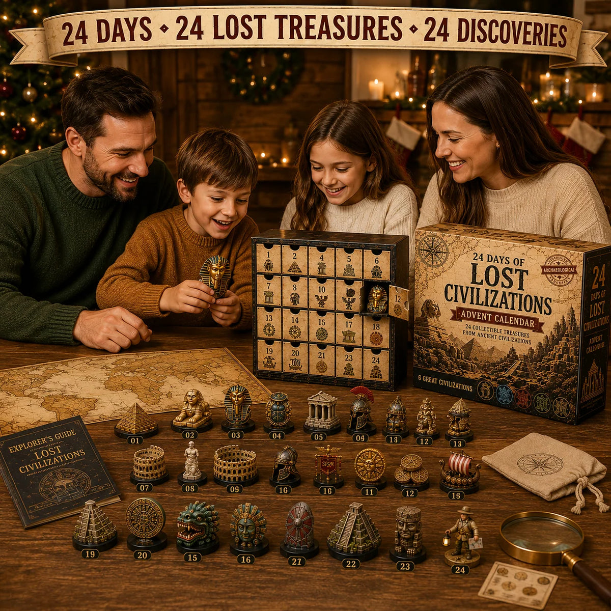 Advent Calendar Ancient Cultures 24 Unique Collectibles