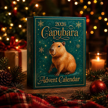 Advent Calendar Capybara Ornaments 24-Day Countdown