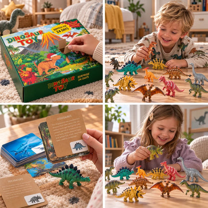 Advent Calendar Dinosaur 24 Doors Surprise Figures