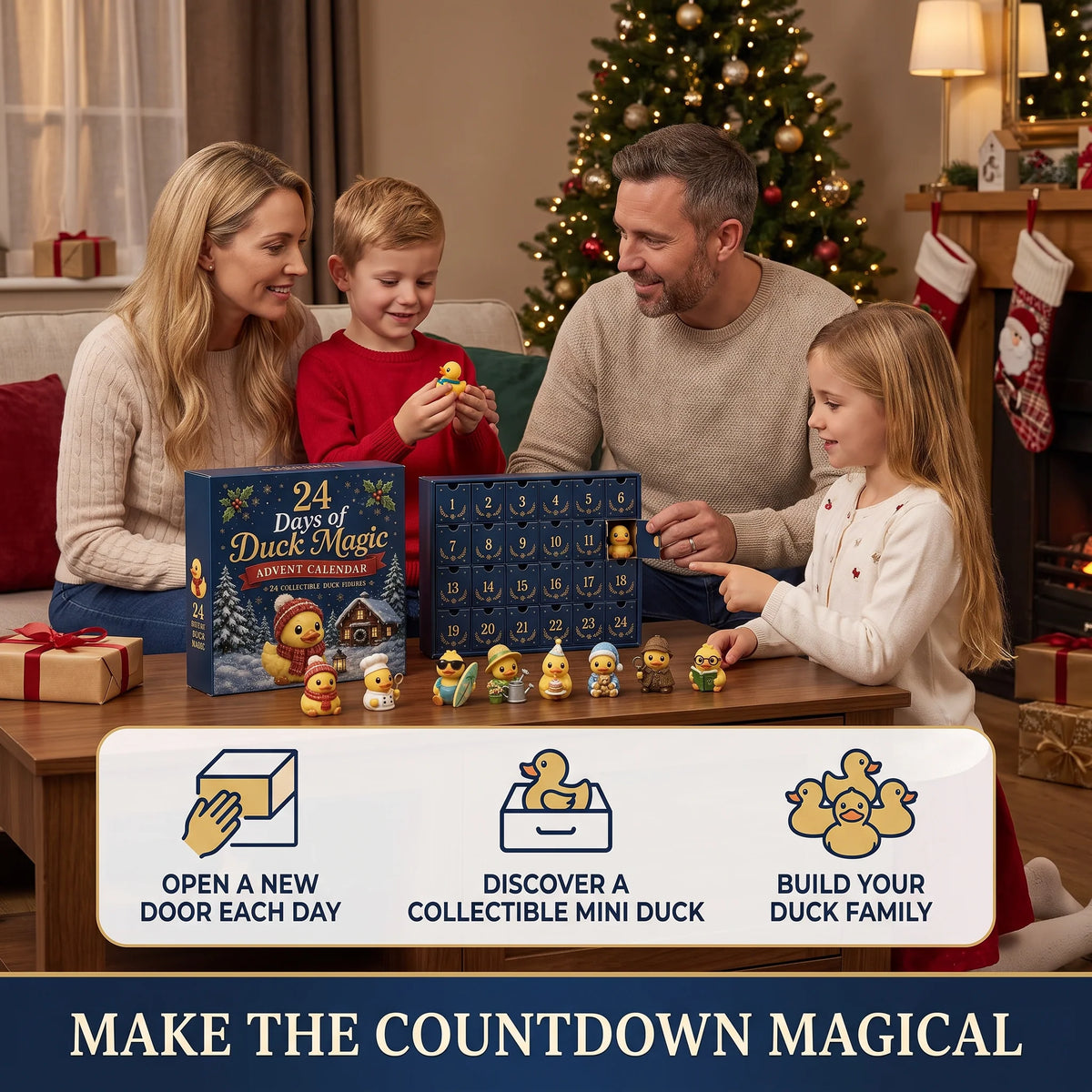 Advent Calendar Duck Figurines Set of 24