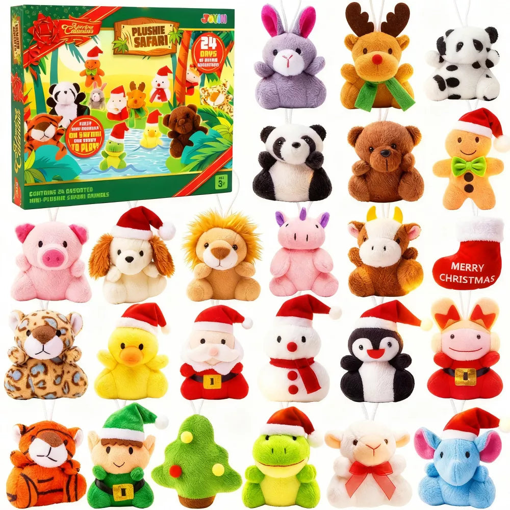 Advent Calendar Mini Plush Animals Set of 24