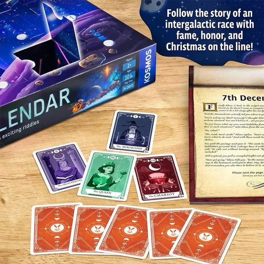 Advent Calendar Space-Themed Escape Room Puzzle Game Screen-Free 24-Day