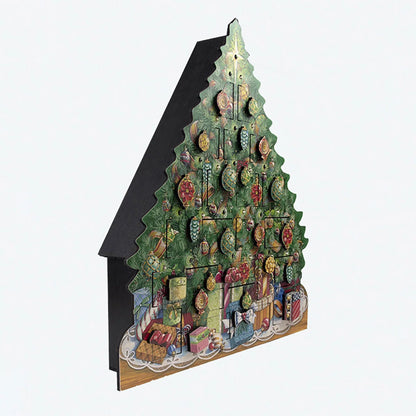 Advent Calendar Wooden 24 Doors Musical Lights