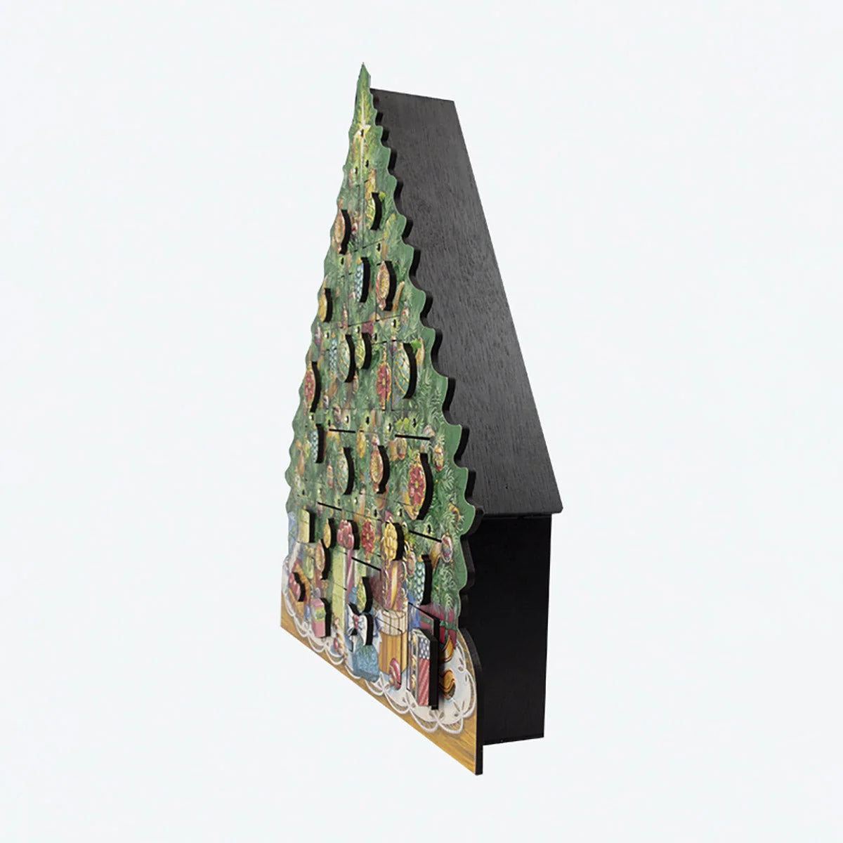 Advent Calendar Wooden 24 Doors Musical Lights