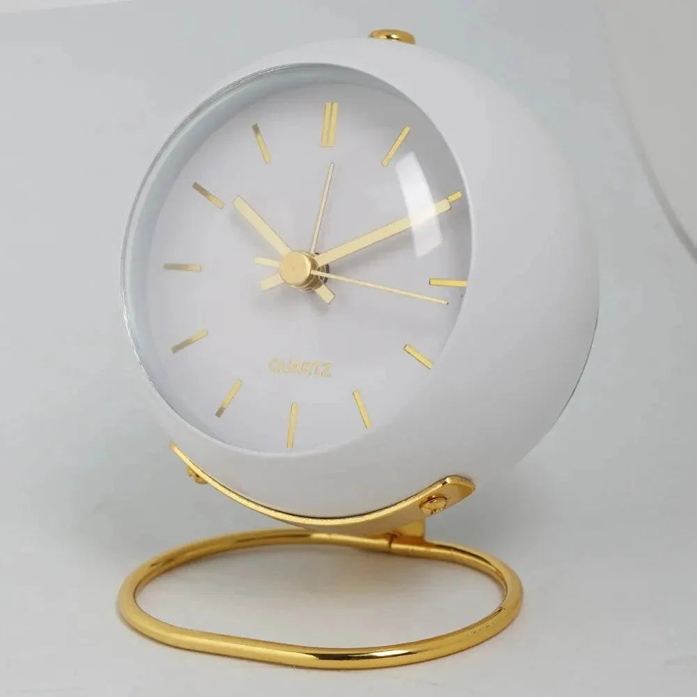 Alarm Clock Analog Dial Night Light Quartz Movement