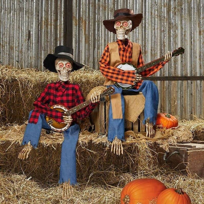 Animated Skeleton Duo Motion & Sound Activated