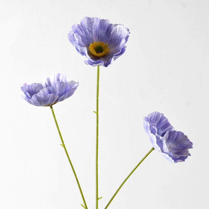 Artificial Poppy Flower Stem Lifelike No Maintenance Required