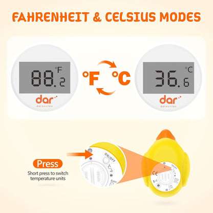 Baby Bath Thermometer Digital 3-Color LED Temperature Alert