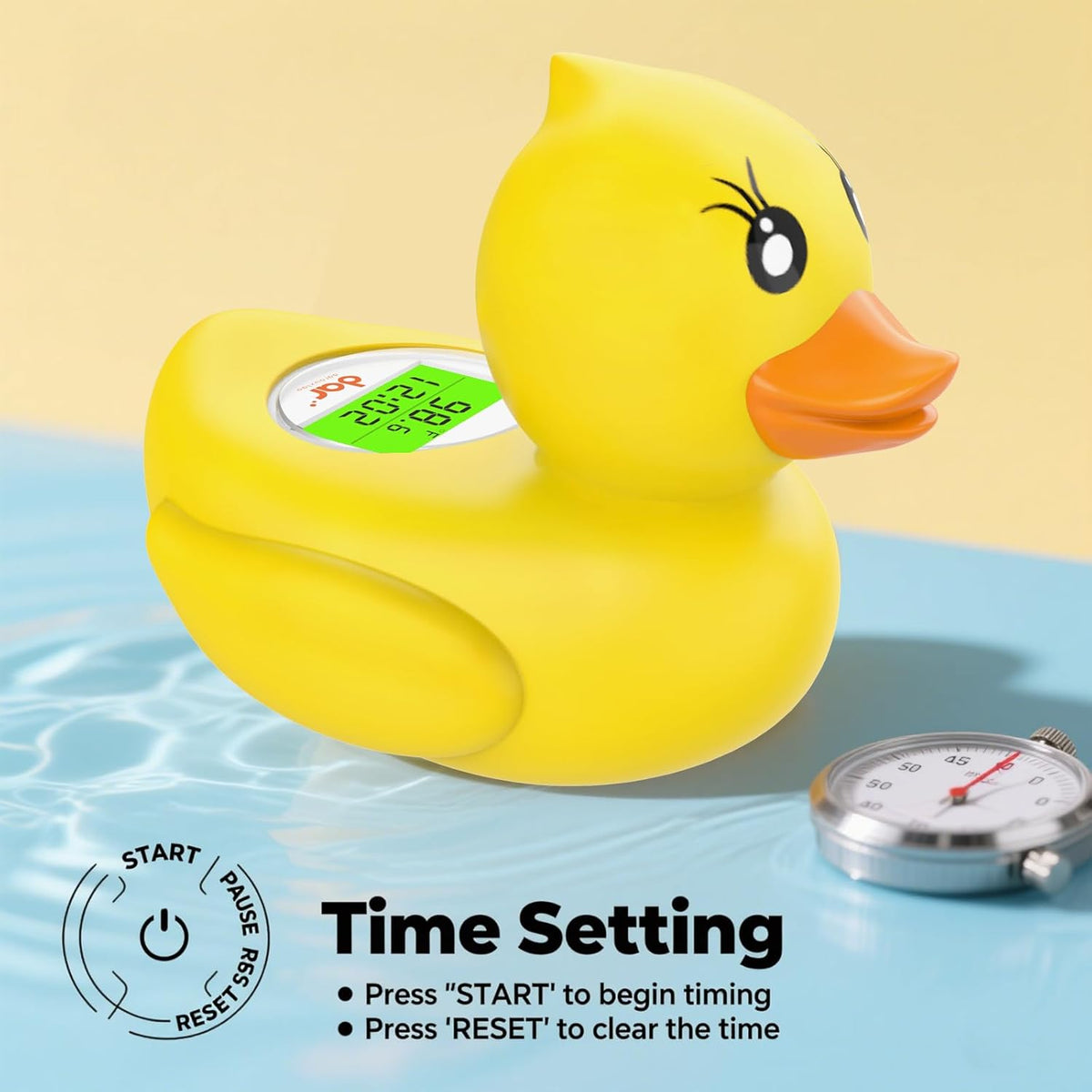 Baby Bath Thermometer Digital 3-Color LED Temperature Alert