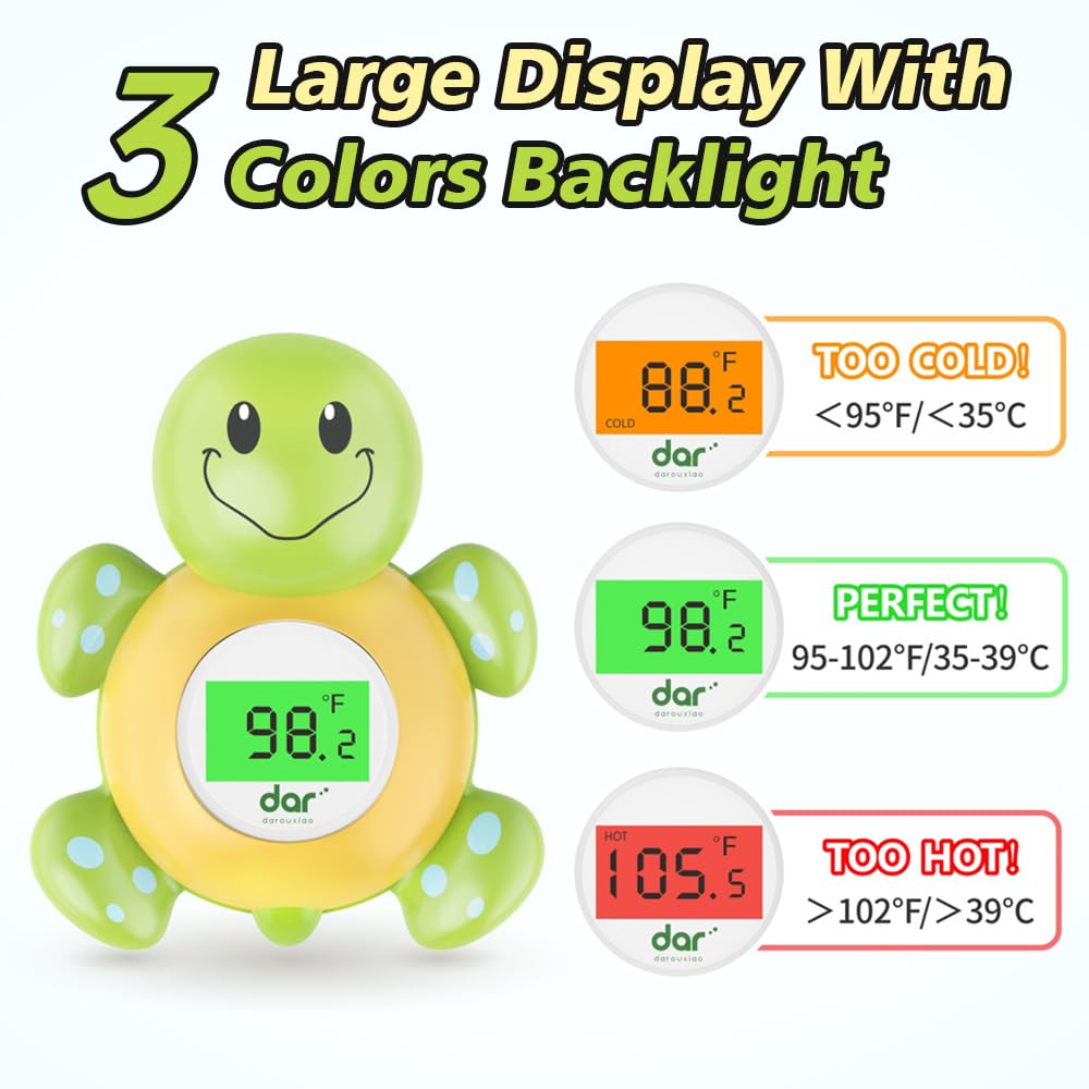 Baby Bath Thermometer Digital 3-Color LED Temperature Alert