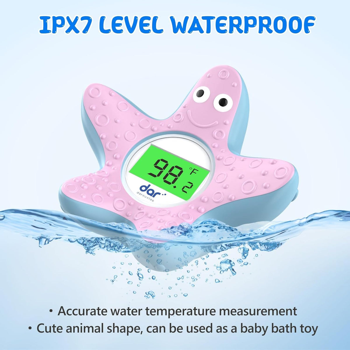 Baby Bath Thermometer Digital 3-Color LED Temperature Alert