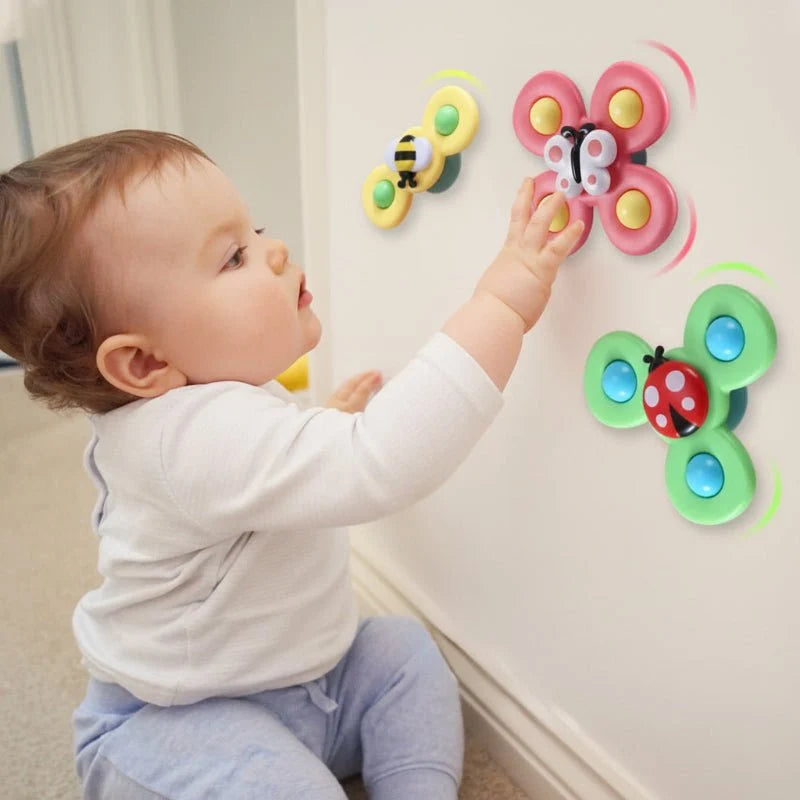 Baby Spinner Toy Push-to-Spin BPA-Free 3-Piece Set