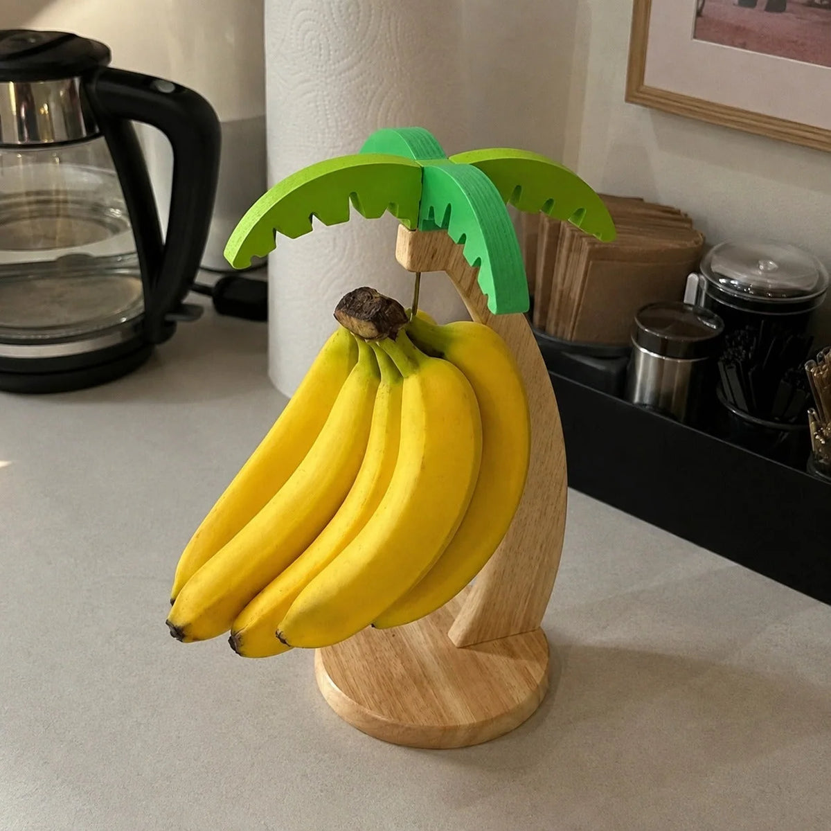 Banana Hanger Wood & Metal Palm Tree Design