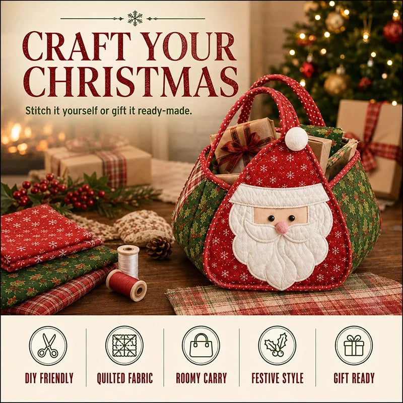 Basket Sewing Kit Quilted Christmas Character Designs