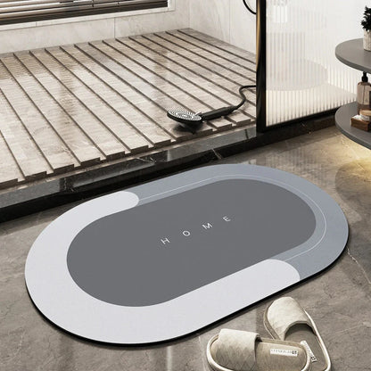 Bath Mat Quick-Drying Microfiber & Non-Slip Backing