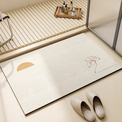 Bath Mat Rapid-Drying Diatomaceous Earth Non-Slip Backing